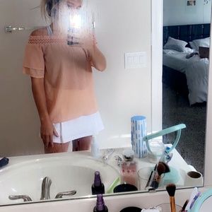 Pink off the shoulder top size S